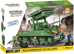 COBI Executive Edition M4A3 Sherman & T34 Calliope Tank 1230pc