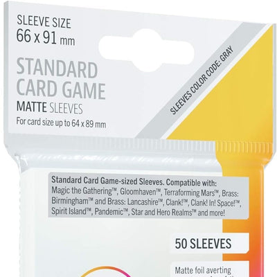 Accessories, Gamegenic Standard Size Matte Board Game Sleeves 50 Pack