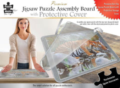 Puzzle Master: Felt Puzzle Assembly Board with Protective Cover