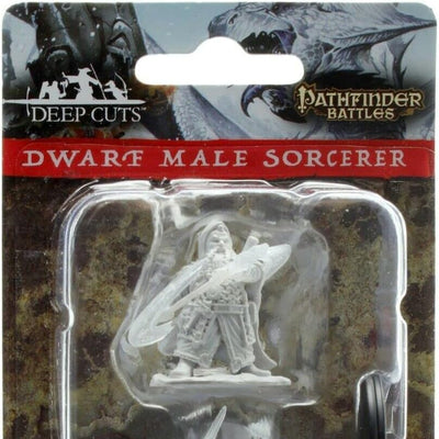 Miniatures, Pathfinder Battles Deep Cuts: Dwarf Male Sorcerer