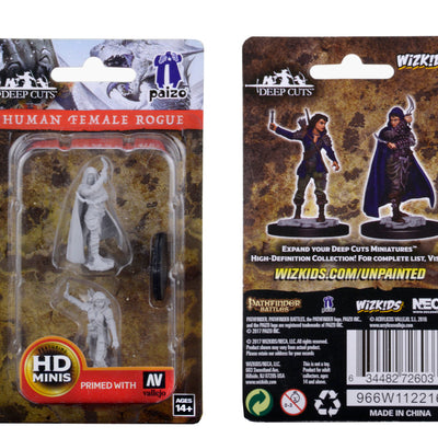 Role Playing Games, Pathfinder Battles Deep Cuts Unpainted Miniatures: Human Female Rogue