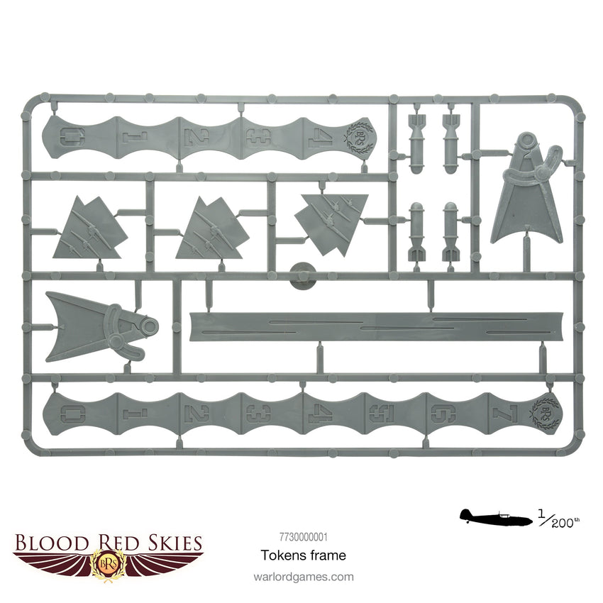 Blood Red Skies Tokens Frame Grey