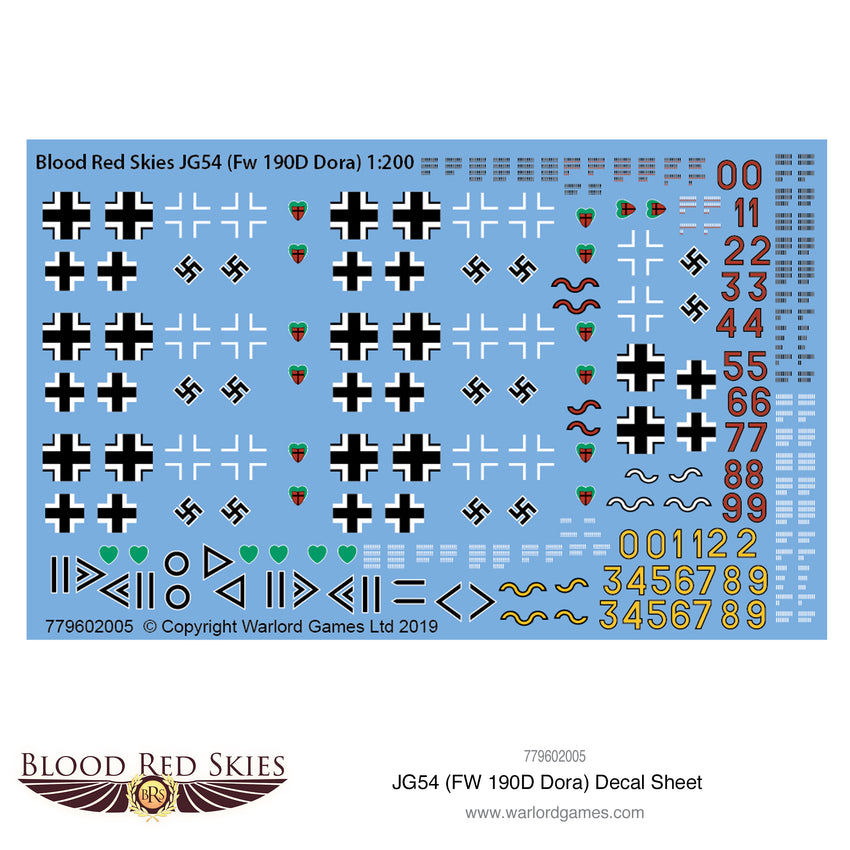 JG54 FW190D Dora Decal Sheet
