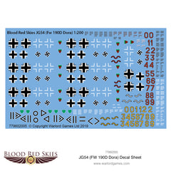 JG54 FW190D Dora Decal Sheet