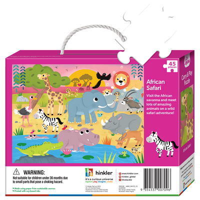 Kid's Jigsaws, Jr. Jigsaw: African Safari 45pc Carry & Play Puzzle