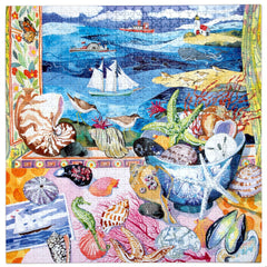 eeBoo: Seashells by the Shore 1000pc Puzzle