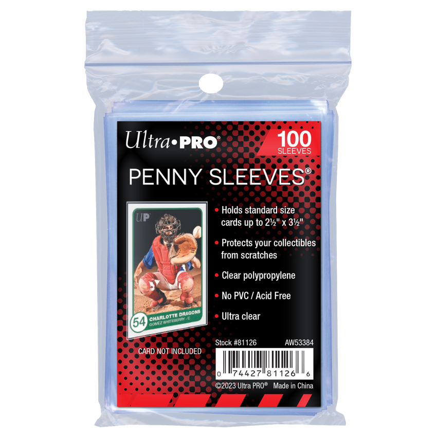 Ultra Pro: Penny Sleeves 2-1/2 Inch x 3-1/2 Inch 100 Pack