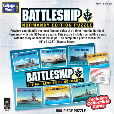 Jigsaw Puzzles, Collage World: Battleship Normandy Edition 500pc Puzzle