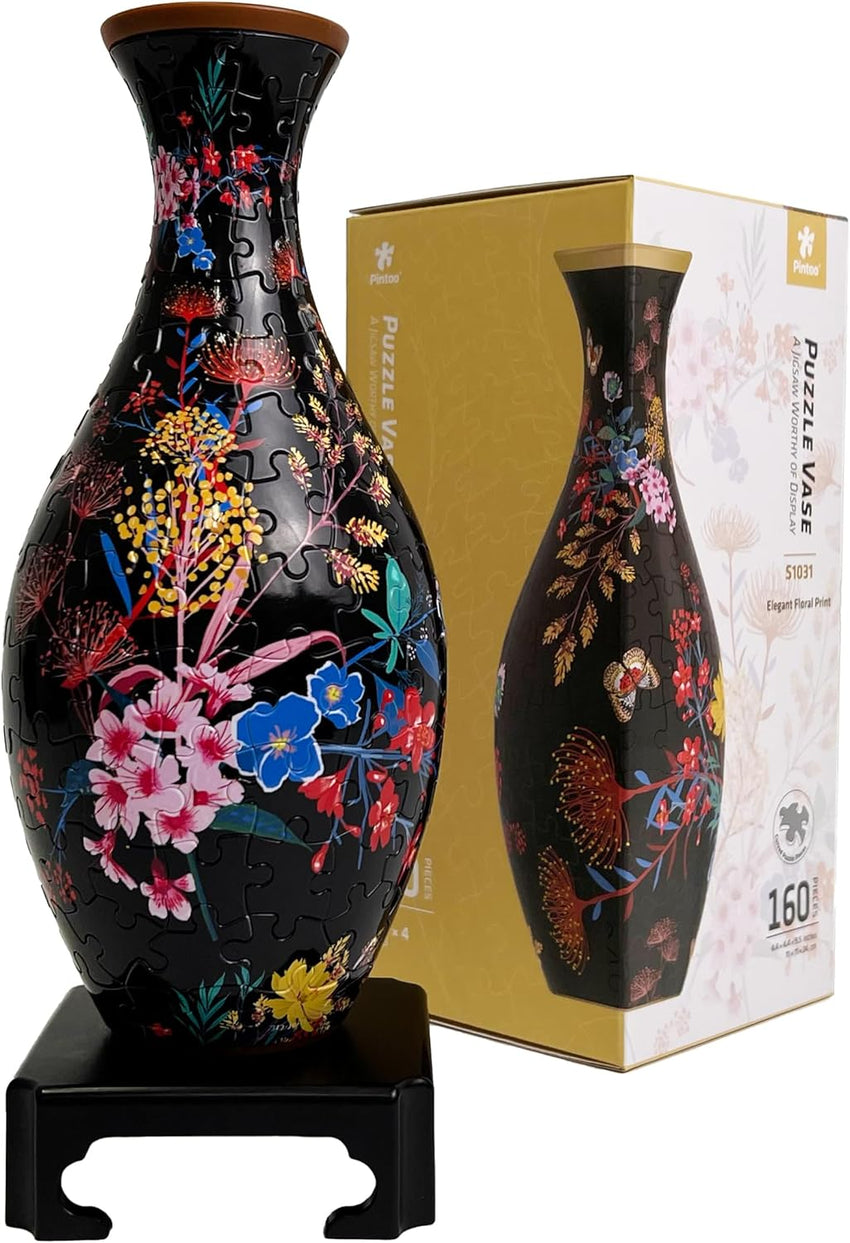 Pintoo Vase Puzzle: Elegant Florant Print 160pc