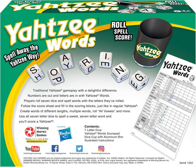 Dice Games, Yahtzee Words