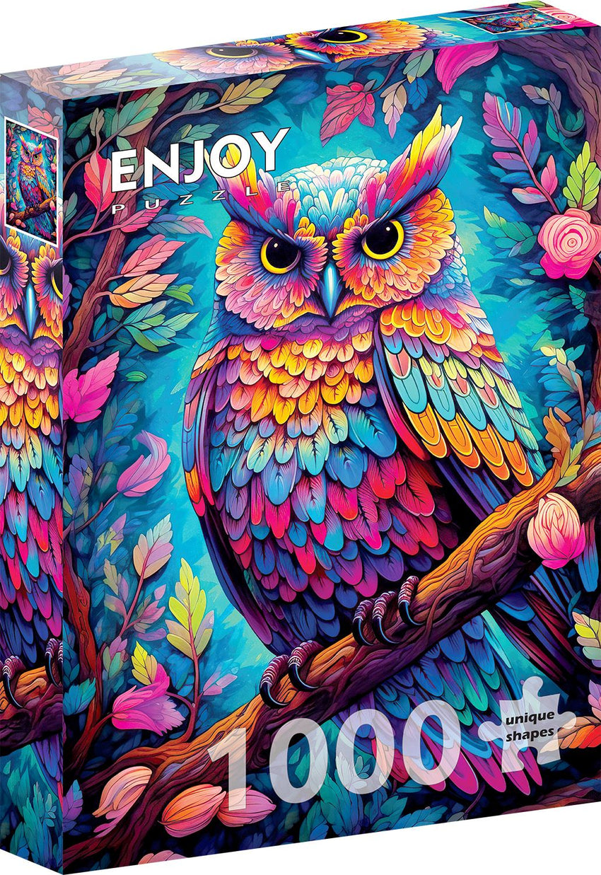Enjoy Puzzle: Dazzling Owl 1000pc Puzzle