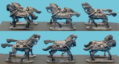 Miniatures, Age of Napoleon: Prussian Limber Horses without Riders