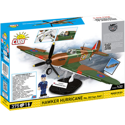 COBI - Construction Blocks, COBI Hawker Hurricane No. 302 Sqn. RAF Fighter 375pc