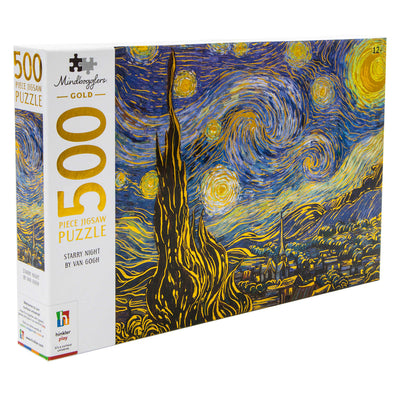 Jigsaw Puzzles, Mindbogglers Gold: Starry Night by Van Gogh 500pc Puzzle