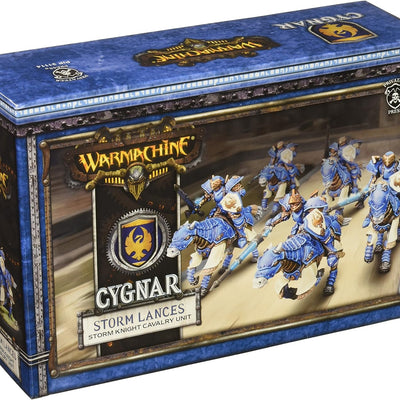 Miniatures, Warmachine: Cygnar – Storm Lances Storm Knight Cavalry Unit