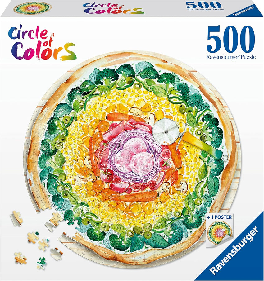 Circle of Colors: Pizza 500pc Round Puzzle