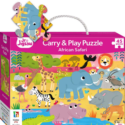Kid's Jigsaws, Jr. Jigsaw: African Safari 45pc Carry & Play Puzzle