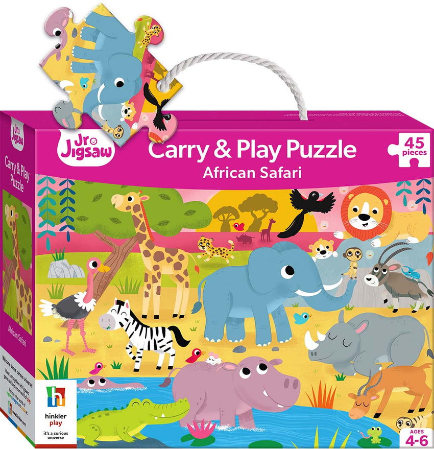 Jr. Jigsaw: African Safari 45pc Carry & Play Puzzle