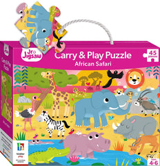 Jr. Jigsaw: African Safari 45pc Carry & Play Puzzle