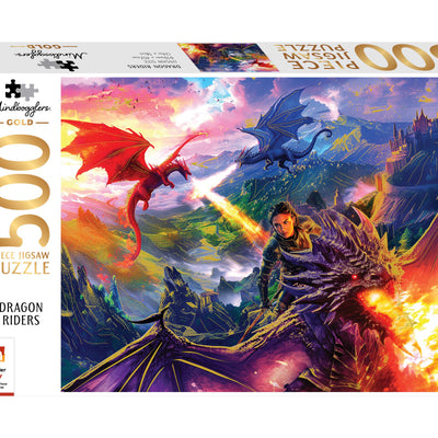 Jigsaw Puzzles, Mindbogglers Gold: Dragon Riders 500pc Puzzle