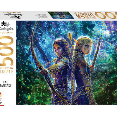 Jigsaw Puzzles, Mindbogglers Gold: Fae Fantasy 500pc Puzzle