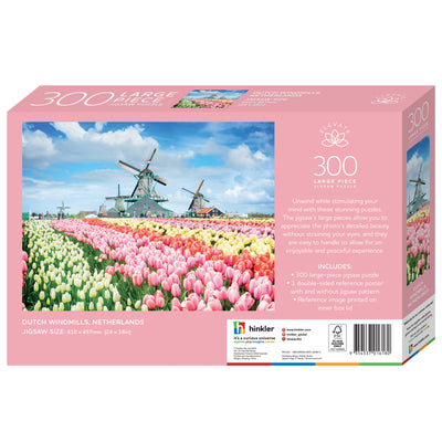 Jigsaw Puzzles, Elevate: Dutch Windmills Netherlands 300pc Puzzle