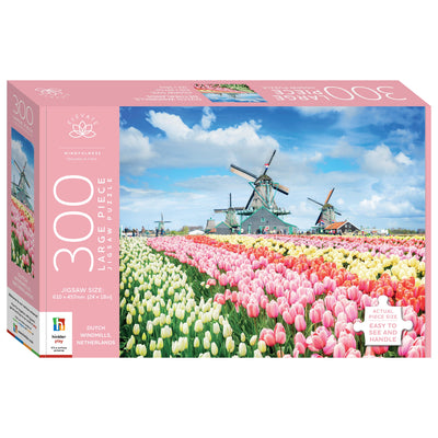 Jigsaw Puzzles, Elevate: Dutch Windmills Netherlands 300pc Puzzle