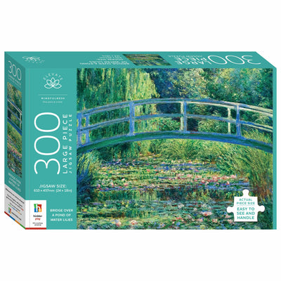 Jigsaw Puzzles, Elevate: BBridge Over a Pond of Water Lilies 300pc Puzzle