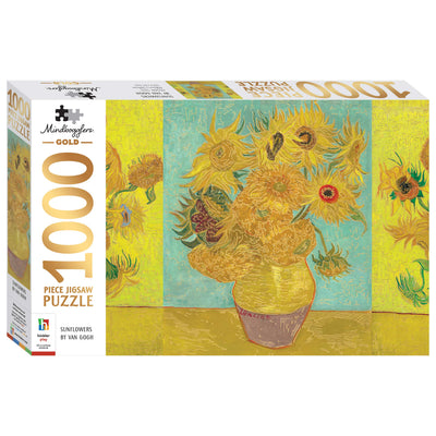 Jigsaw Puzzles, Mindbogglers Gold: Sunflowers by Van Gogh 1000pc Puzzle