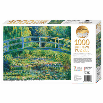 Jigsaw Puzzles, Mindbogglers Gold: Bridge Over a Pond of Water Lilies 1000pc Puzzle