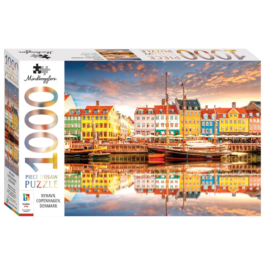 Mindbogglers: Nyhavn Copenhagen Denmark 1000pc Puzzle