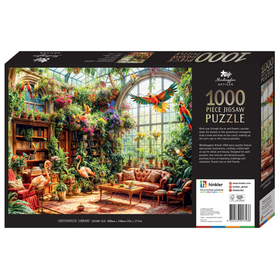 Jigsaw Puzzles, Mindbogglers Artisan: Greenhouse Library 1000pc Puzzle