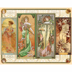 Mindbogglers Gold: The Seasons by Mucha 1000pc Puzzle