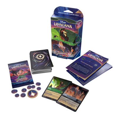 On Sale, Disney Lorcana TCG: Shimmering Skies Starter Deck Emerald and Steel