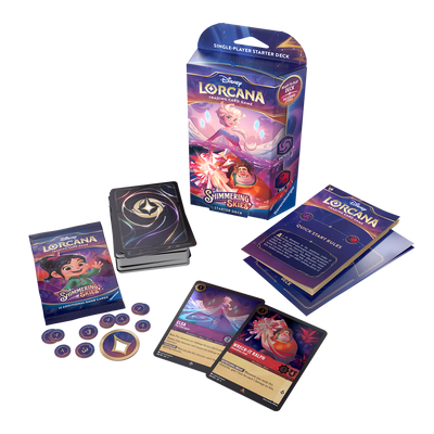 On Sale, Disney Lorcana TCG: Shimmering Skies Starter Deck Amethyst and Ruby