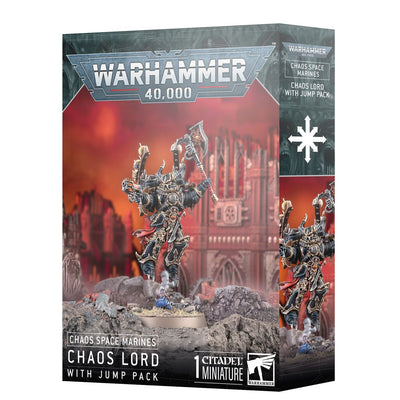 Miniatures, Chaos Space Marines: Chaos Lord with Jump Pack