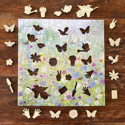 Jigsaw Puzzles, Butterfly Garden 246pc Wooden Puzzle