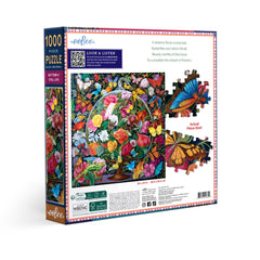 eeBoo: Butterfly Still Life 1000pc Puzzle