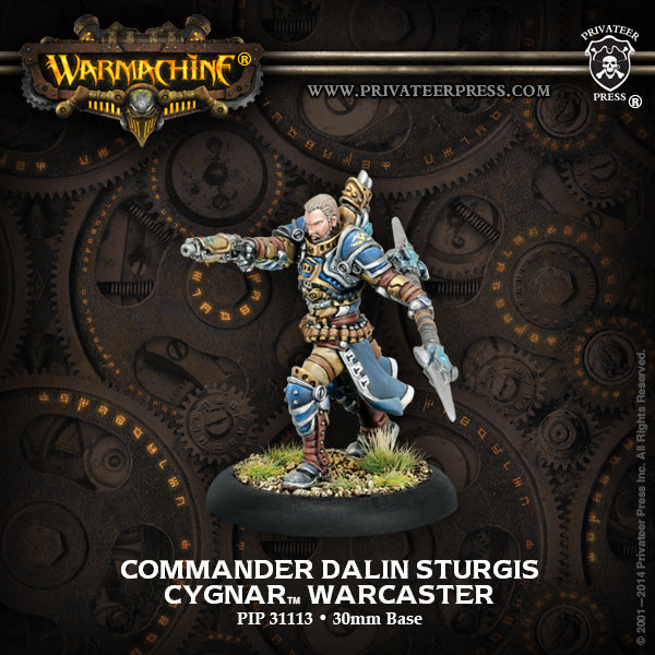 Warmachine: Cygnar – Commander Dalin Sturgis Warcaster