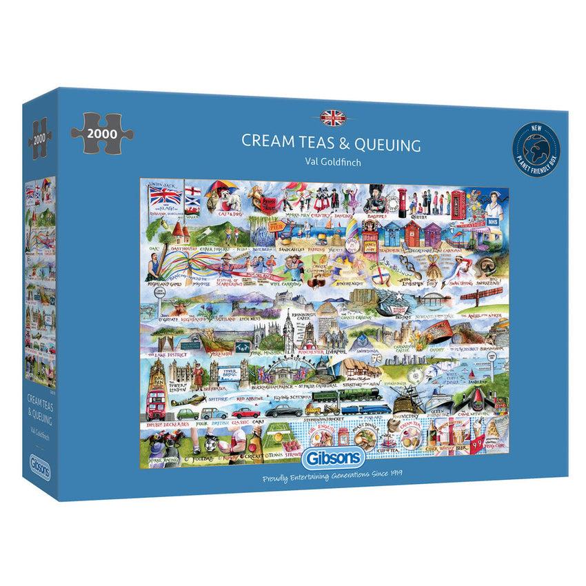Gibsons: Cream Teas & Queing 2000pc Puzzle