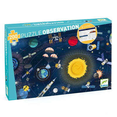 Kid's Jigsaws, Djeco: Space Observation 200pc Puzzle & Booklet