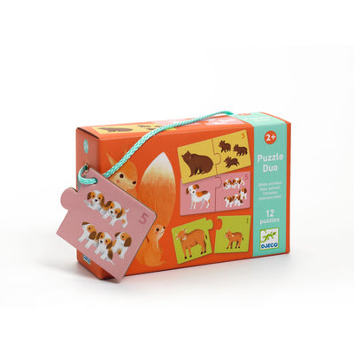 Kid's Jigsaws, Djeco: Baby Animals Puzle Duo