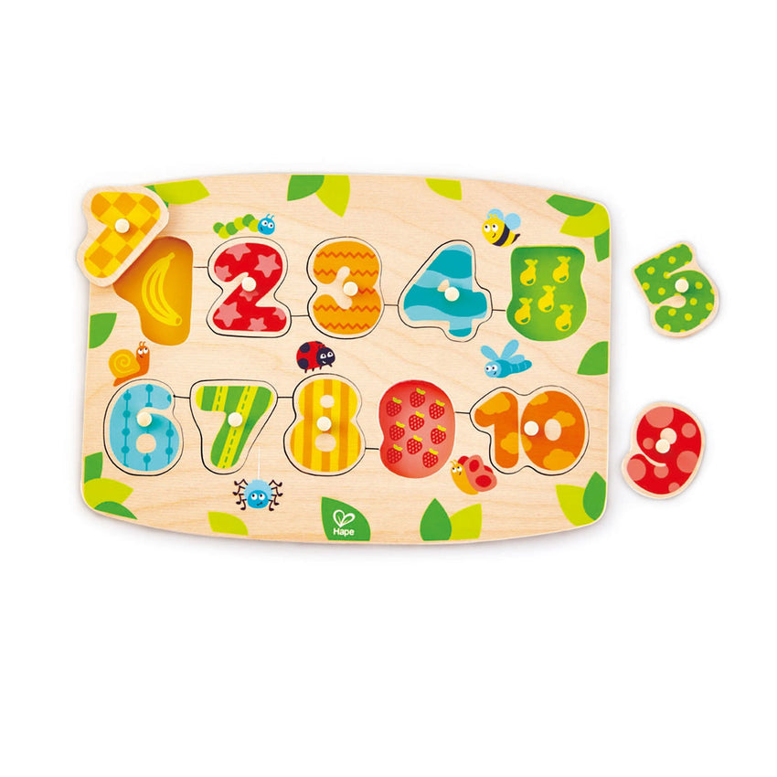 Hape Number 1-10 Peg Puzzle