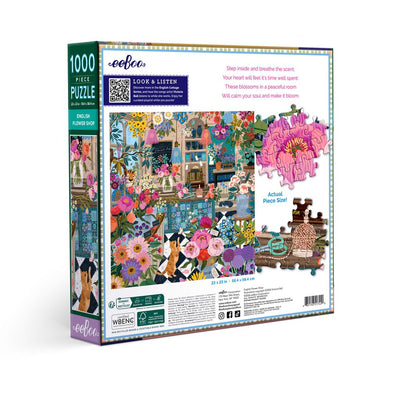 Jigsaw Puzzles, eeBoo: English Flower Shop 1000pc Puzzle