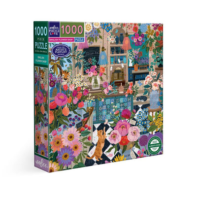 Jigsaw Puzzles, eeBoo: English Flower Shop 1000pc Puzzle