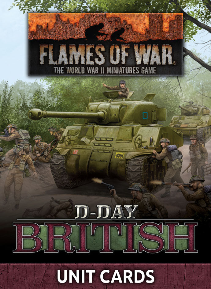 Flames of War: D-Day British Unit Cards