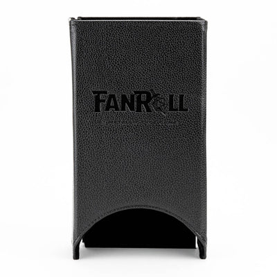 Accessories, FanRoll: Fold Up Leather Dice Tower Black