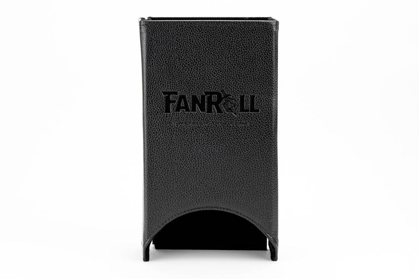 FanRoll: Fold Up Leather Dice Tower Black