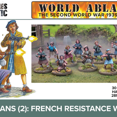 Miniatures, World Ablaze: Partisans 2 French Resistance Women