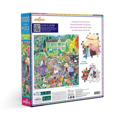 Jigsaw Puzzles, eeBoo: French Flower Garden 1000pc Puzzle
